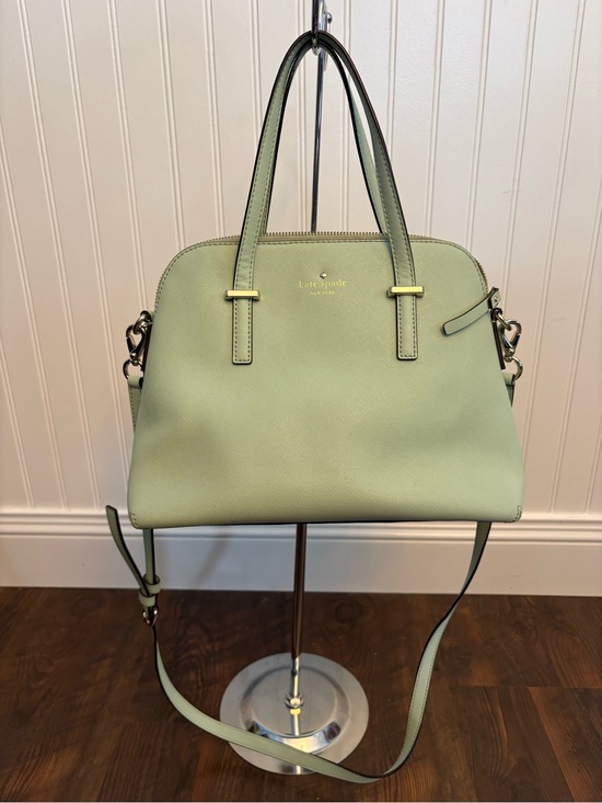 kate spade Handbags - Kate Spade Mint Green Leather Satchel Crossbody Bag